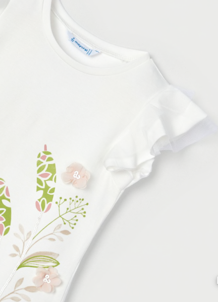 Mayoral - 2-teiliges Set/ T-Shirt weiß & Leggings grün
